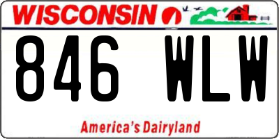 WI license plate 846WLW