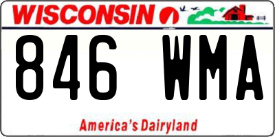 WI license plate 846WMA