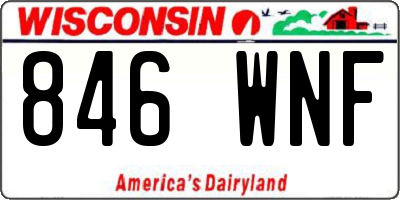 WI license plate 846WNF