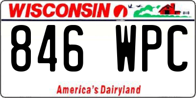 WI license plate 846WPC