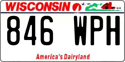 WI license plate 846WPH