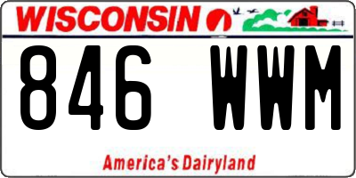 WI license plate 846WWM