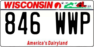WI license plate 846WWP