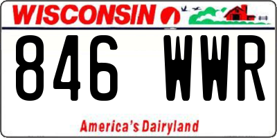 WI license plate 846WWR