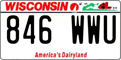 WI license plate 846WWU