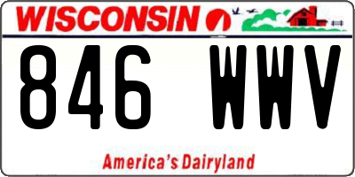 WI license plate 846WWV
