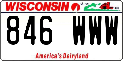 WI license plate 846WWW