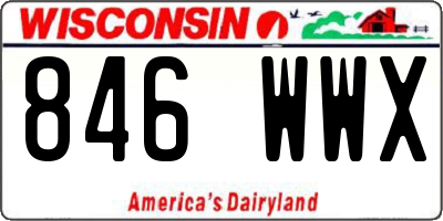 WI license plate 846WWX