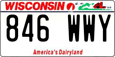 WI license plate 846WWY