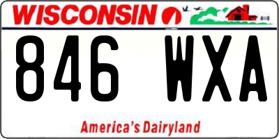 WI license plate 846WXA