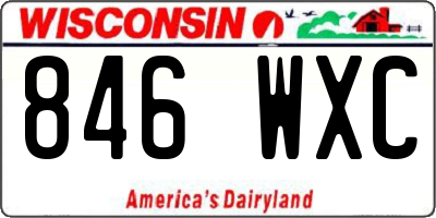 WI license plate 846WXC
