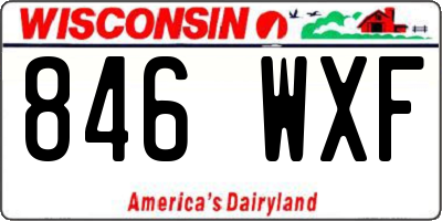 WI license plate 846WXF