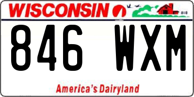 WI license plate 846WXM