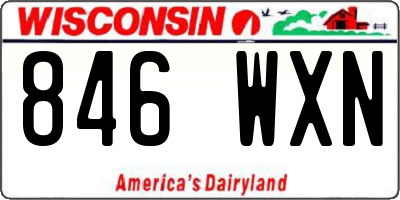 WI license plate 846WXN