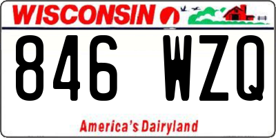 WI license plate 846WZQ