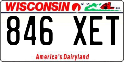 WI license plate 846XET
