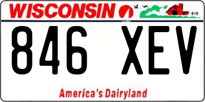 WI license plate 846XEV