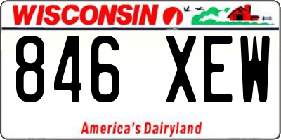 WI license plate 846XEW