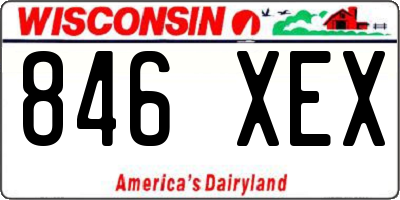 WI license plate 846XEX