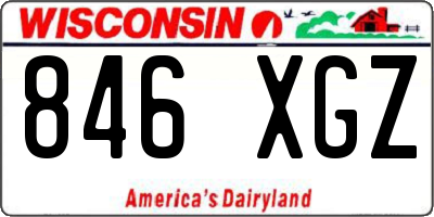 WI license plate 846XGZ