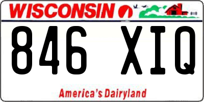 WI license plate 846XIQ