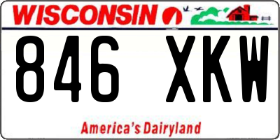 WI license plate 846XKW
