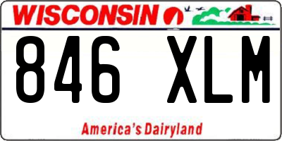 WI license plate 846XLM
