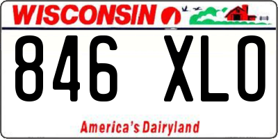 WI license plate 846XLO