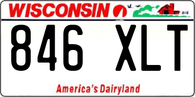 WI license plate 846XLT
