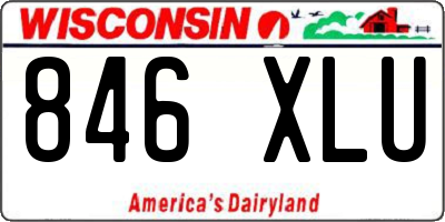 WI license plate 846XLU