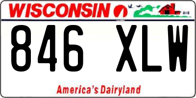 WI license plate 846XLW