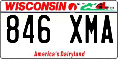 WI license plate 846XMA