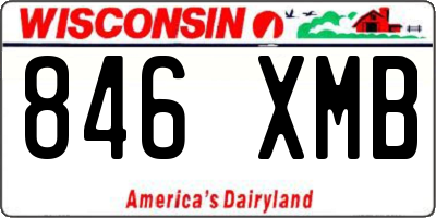 WI license plate 846XMB