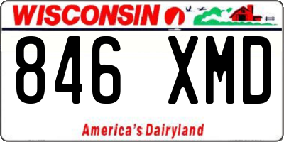 WI license plate 846XMD