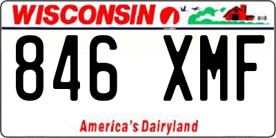 WI license plate 846XMF