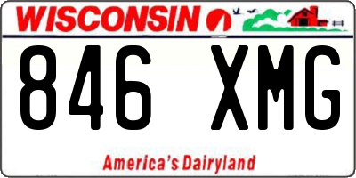 WI license plate 846XMG