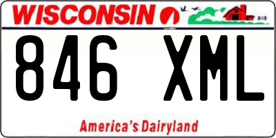 WI license plate 846XML