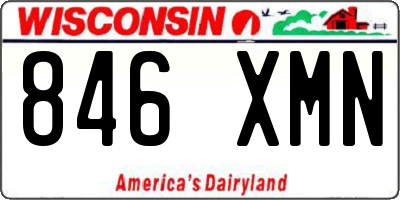 WI license plate 846XMN
