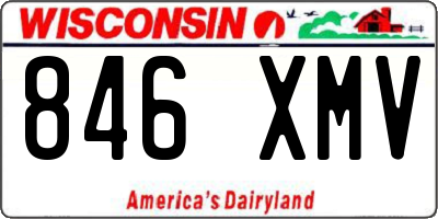 WI license plate 846XMV
