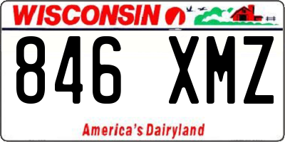 WI license plate 846XMZ