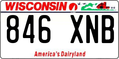 WI license plate 846XNB