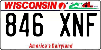 WI license plate 846XNF