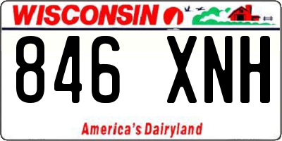 WI license plate 846XNH