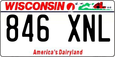 WI license plate 846XNL