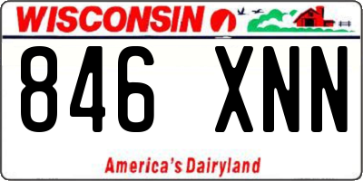 WI license plate 846XNN