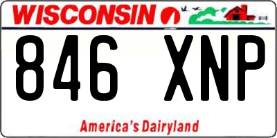 WI license plate 846XNP