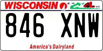 WI license plate 846XNW