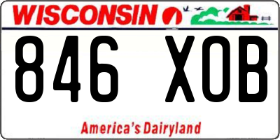 WI license plate 846XOB