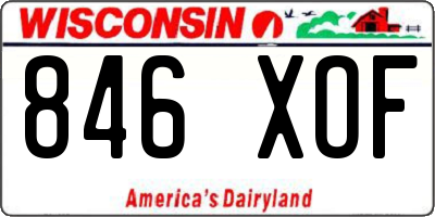 WI license plate 846XOF