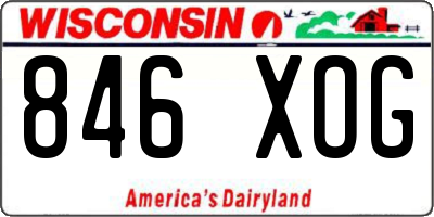 WI license plate 846XOG